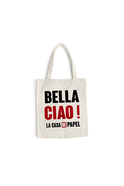 Intelli Cotton shopping bag with long handles, La Casa de Papel, 38×42 cm, VA175