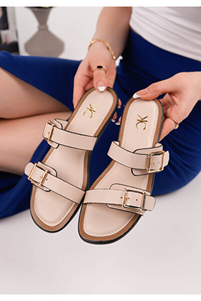 ALPODİ Women's Double Buckle Orthopedic Sole Slippers