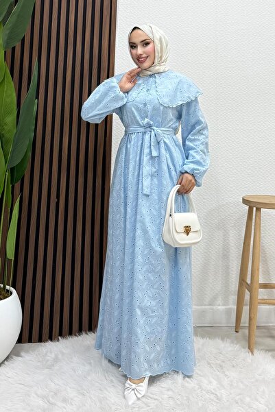 GİYZAMİLA Erina Cotton Elbise Bebe Mavi
