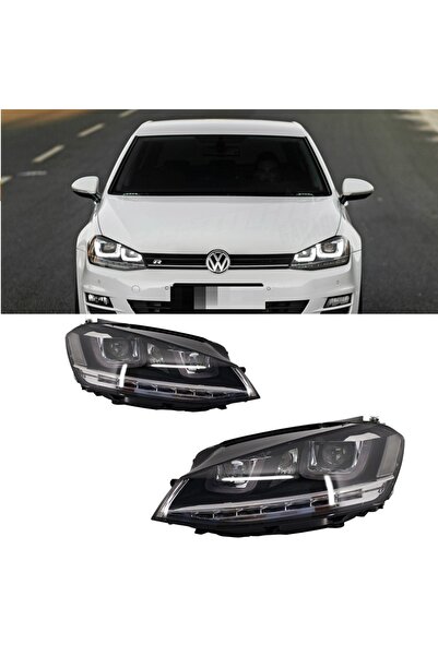 X POWER TUNİNG vw golf 7 çift u krom kayar sinyal far