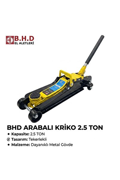 Bhd 2.5 Ton Arabalı Hidrolik Kriko - Tekerlekli Taşınabilir Profesyonel Araç ...