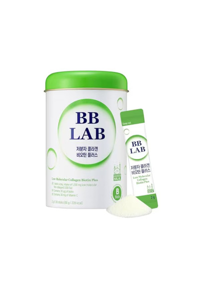 BB LAB Low Molecular Collagen Biotin Plus, Powder Stick Supplement, Marine Co...