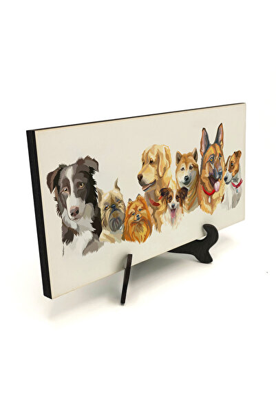 Sadrazam Επιτραπέζια βάση MDF με στάμπα Cute Dogs 10x20 DRG-101