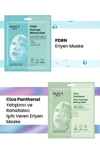 Dermal PDRN ve Cica Nemlendirici Yatıştırıcı Eriyen Maske Seti Kore Maske Set...