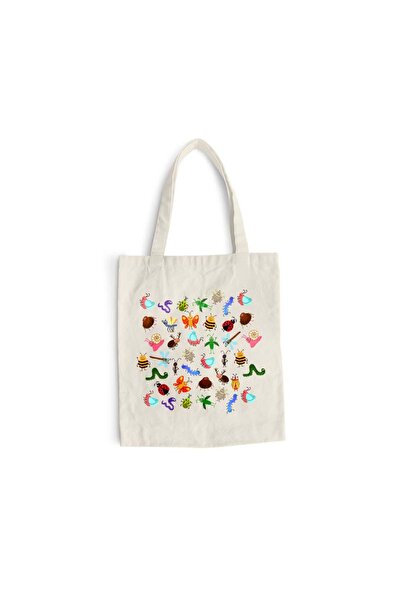 Intelli Cotton shopping bag with long handles, Insects, 38×42 cm, VA142