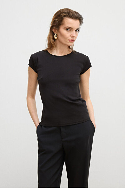 Love My Body Moda Tutkusu Siyah Basic T-shirt