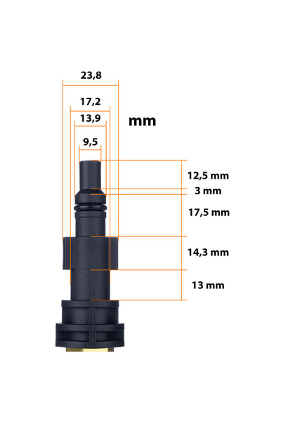 Rosfix Lance de spumă cu baionetă 1L |   150 bar Compatibil cu Lavor Parkside