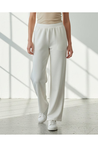 REDTAG Women Ivory Wide Leg Pants