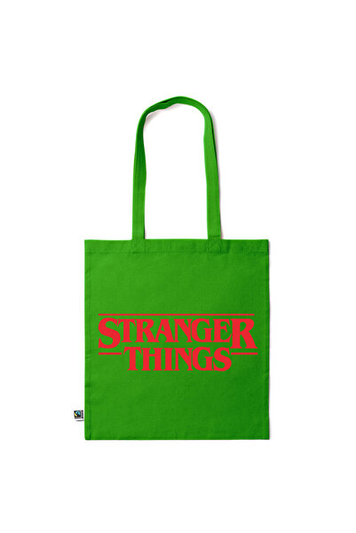 Intelli ®   Οικολογική βαμβακερή τσάντα αγορών με μακριά χερούλια, Stranger T...