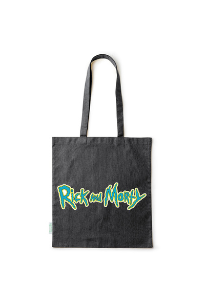 Intelli ® Eco-friendly Cotton shopping bag with long handles, Rick and Morty,...