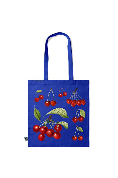 Intelli ®   Οικολογική βαμβακερή τσάντα αγορών με μακριά χερούλια, Κεράσι, 38...