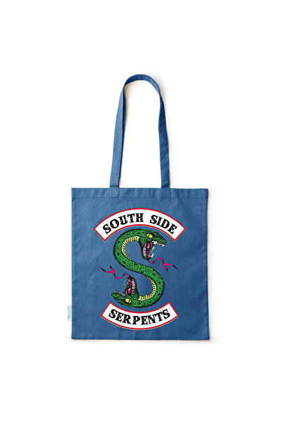 Intelli ® Eco-friendly Cotton shopping bag with long handles, Southside Serpe...