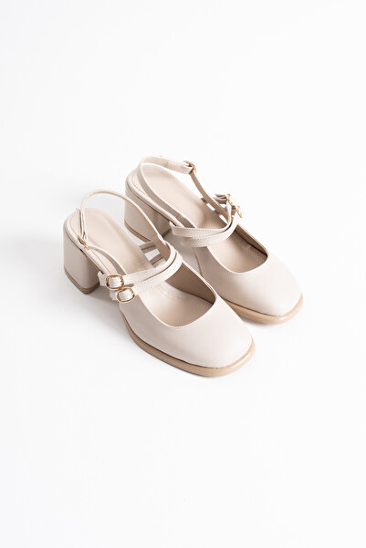 Zerenyus Bremen Premium Μπεζ Γυναικεία Παπούτσια με Τακούνι 7 εκ.