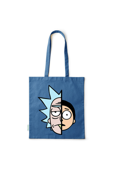 Intelli ® Eco-friendly Cotton shopping bag with long handles, Rick and Morty,...