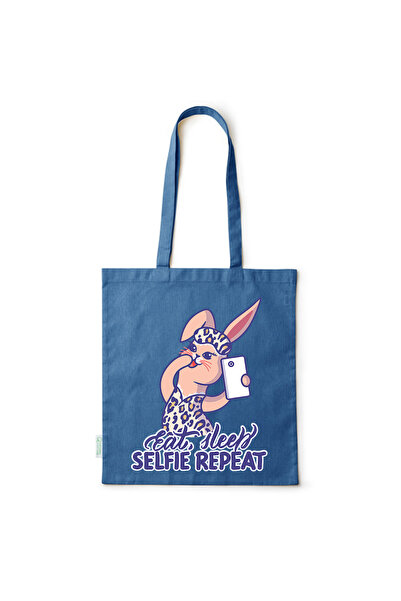 Intelli ®   Οικολογική βαμβακερή τσάντα αγορών με μακριά χερούλια, Φάε Κοιμήσ...