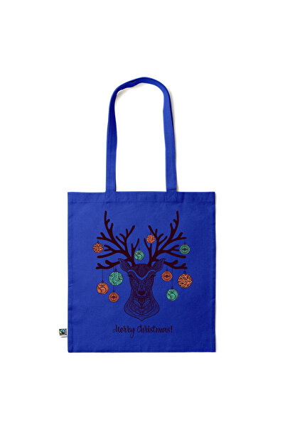 Intelli ®   Οικολογική βαμβακερή τσάντα αγορών με μακριά χερούλια, Καλά Χριστ...