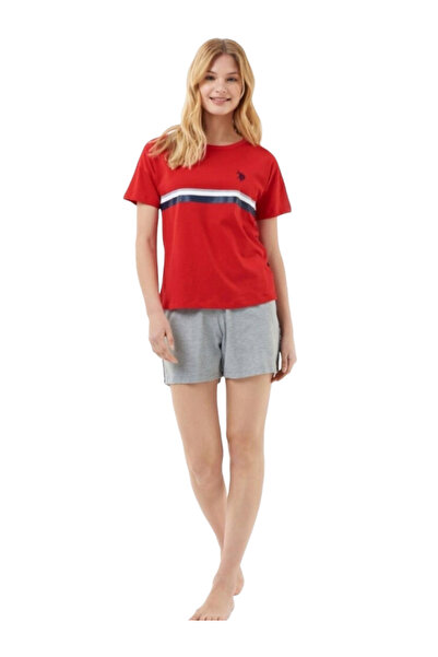 U.S. Polo Assn. Γυναικείο κόκκινο σετ σορτς 16514