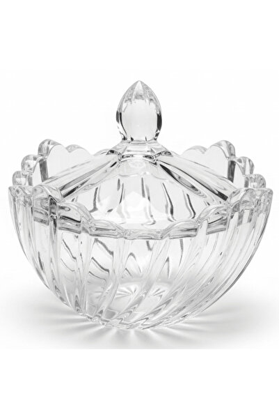 AKDC Covered Glass Candy Bowl Elegant Serving Bowl for Sweets Nuts and Snacks...