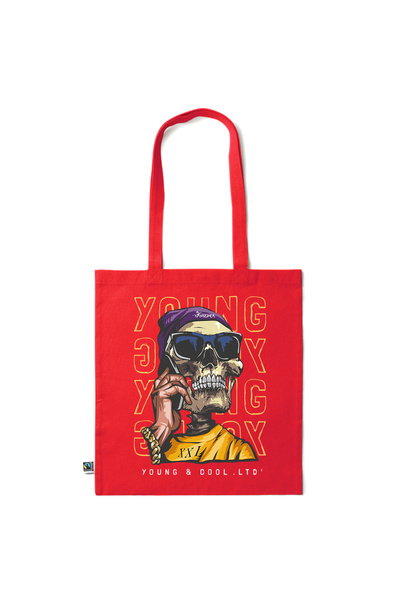 Intelli ®   Οικολογική βαμβακερή τσάντα αγορών με μακριά χερούλια, Νεανική κα...