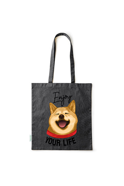 Intelli ®   Οικολογική βαμβακερή τσάντα αγορών με μακριά χερούλια, Απολαύστε ...