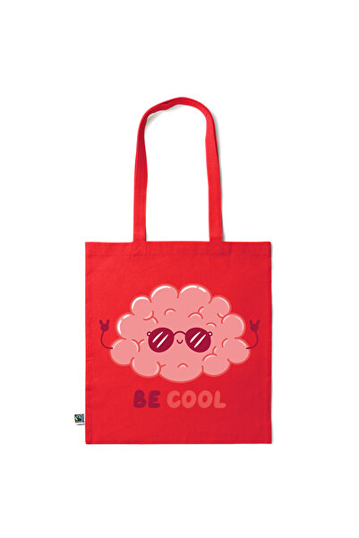 Intelli ®   Οικολογική βαμβακερή τσάντα αγορών με μακριά χερούλια, Be Cool, 3...