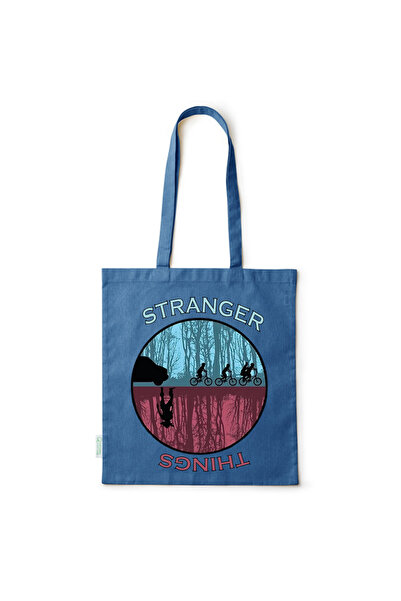 Intelli ®   Οικολογική βαμβακερή τσάντα αγορών με μακριά χερούλια, Stranger T...