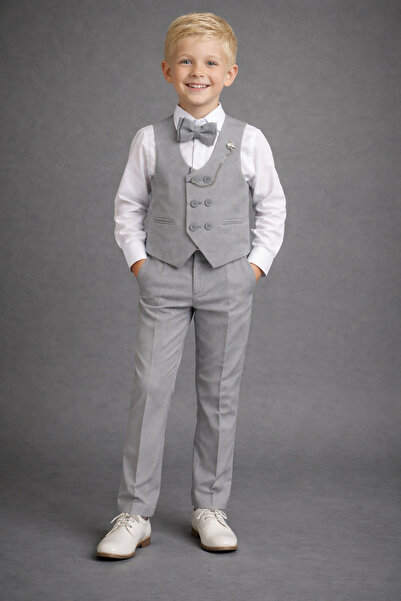 tinytrends Αγορίστικο κοστούμι με γιλέκο και παπιγιόν