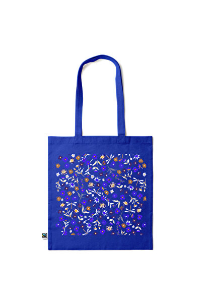 Intelli ® Eco-friendly Cotton shopping bag with long handles, Flowers Collect...