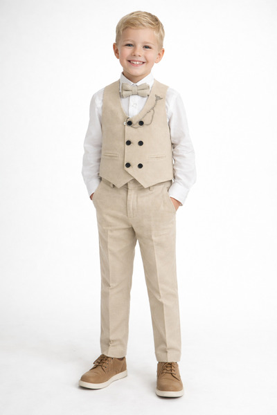 tinytrends Αγορίστικο κοστούμι με γιλέκο και παπιγιόν