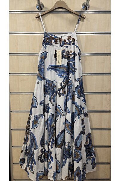 Park Moda Βαμβακερό φόρεμα με λεπτές τιράντες