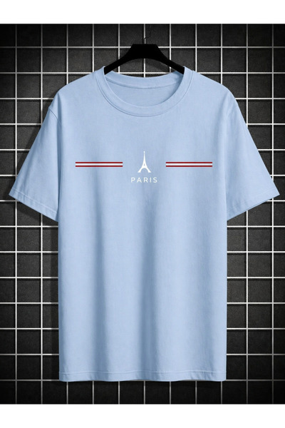 EYAX MODA Μπλουζάκι / T-shirt με στάμπα Πύργου του Άιφελ, σε μεγάλο μέγεθος, ...