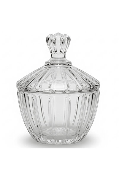 AKDC Glass Candy and Sugar Pot with Lid Multi Use Storage for Snacks and Cond...