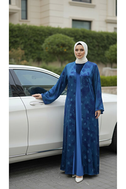 HARİKA WEAR Royal Mavi Abaya & Elbise Takımı