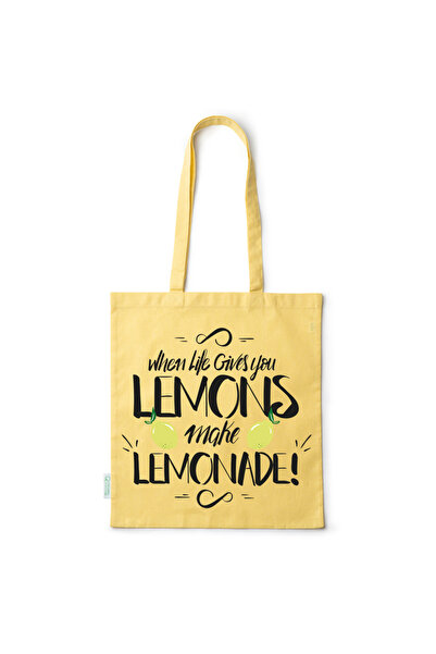 Intelli ®   Οικολογική βαμβακερή τσάντα αγορών με μακριά χερούλια, Όταν η ζωή...