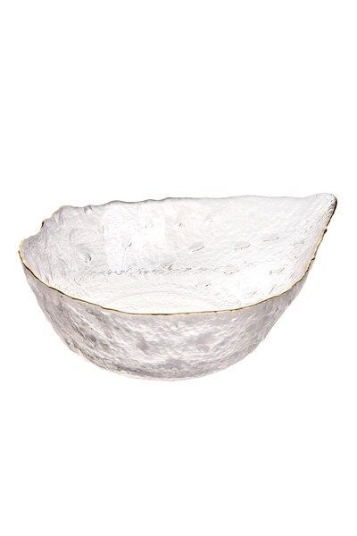 LC Waikiki Shell Glass Bowl L Sheer 24x18 cm