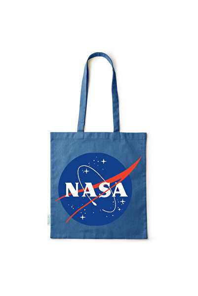 Intelli ®   Οικολογική βαμβακερή τσάντα αγορών με μακριά χερούλια, Nasa, 38×4...