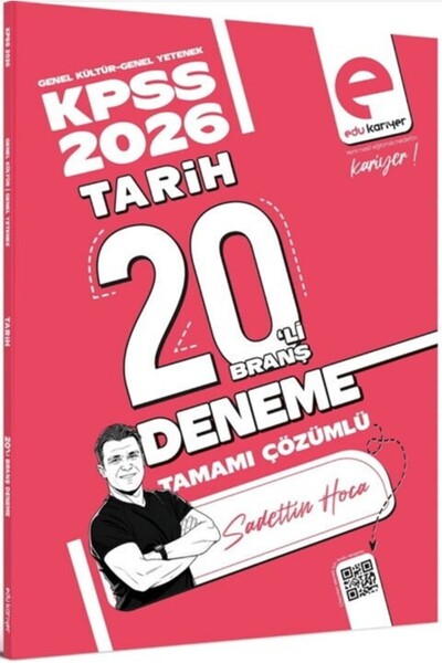 Ankara Kitap Merkezi 2026 KPSS Tarih 20 li Branş Deneme Sadettin Hoca Edu Kar...