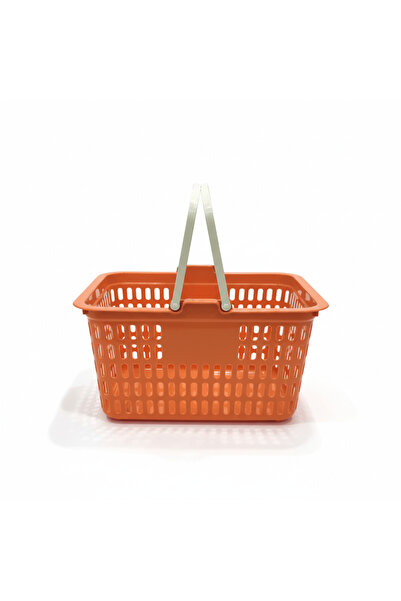 AKDC Plastic Shopping Basket with Handle – 36×26×19 cm (Assorted Colors)