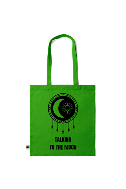 Intelli ®   Οικολογική βαμβακερή τσάντα αγορών με μακριές λαβές, Συνομιλώντας...