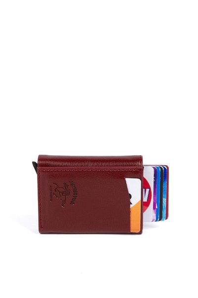 Eliza Women's Mechanized Card Holder and Wallet - Claret Red
