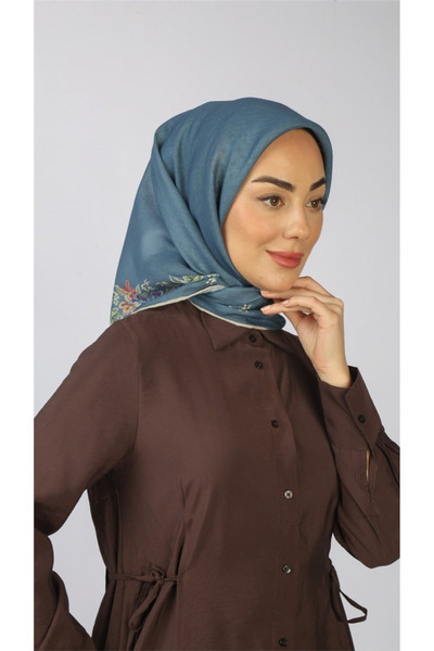 locella Lo'cella Pamuklu Soft Eşarp 4556-6 Mavi