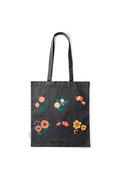 Intelli ® Eco-friendly Cotton shopping bag with long handles, Flowers Collect...