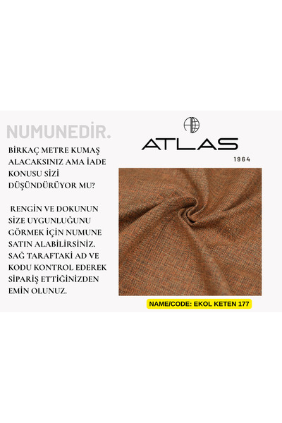 Atlas Kumaş Ekol Keten Serisi Kumaş Numunesi