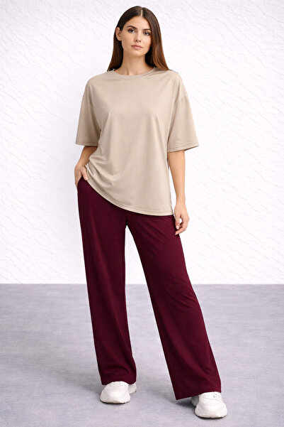 ZAVIXO Γυναικείο Σετ Oversize 2 τεμαχίων, 100% Βαμβάκι, Απαλή Υφή, Κομψό Σχέδιο