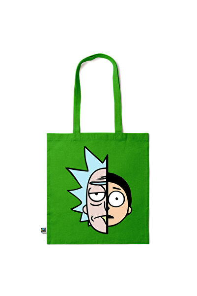 Intelli ® Eco-friendly Cotton shopping bag with long handles, Rick and Morty,...