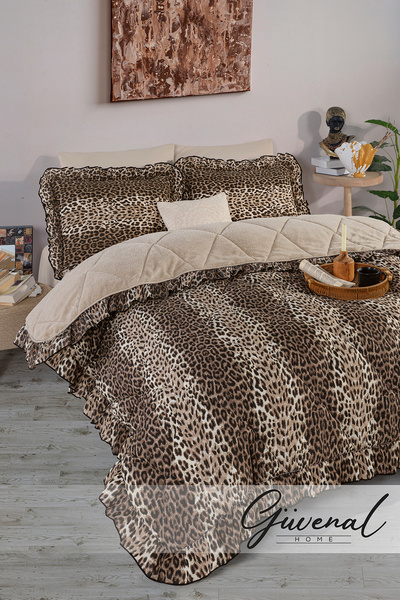 Güvenal Σετ υπνοδωματίου Infinity Frilly Wellsoft με διπλής όψης ελαστικά σεν...