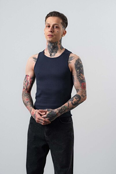Respire Men's Tank Top Navy Blue
