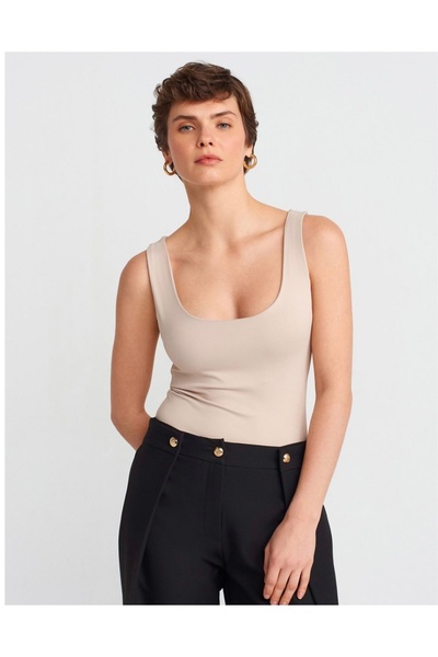 BERİ BUTİK Women's Thick Strap Basic Top-Stone