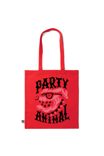 Intelli ®   Οικολογική βαμβακερή τσάντα αγορών με μακριά χερούλια, Party Anim...