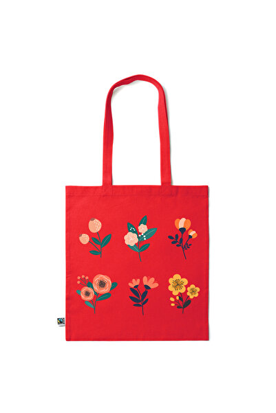 Intelli ® Eco-friendly Cotton shopping bag with long handles, Flowers Collect...